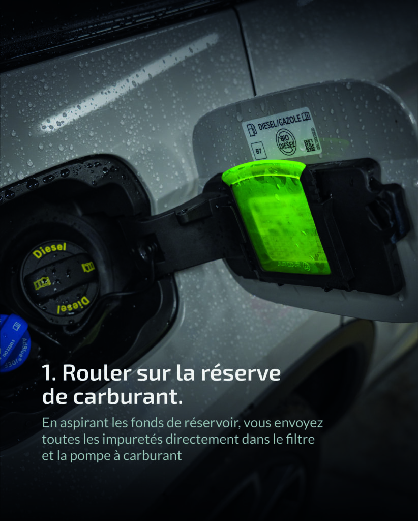 Première habitude qui ruine la voiture "rouler sur la réserve carburant"